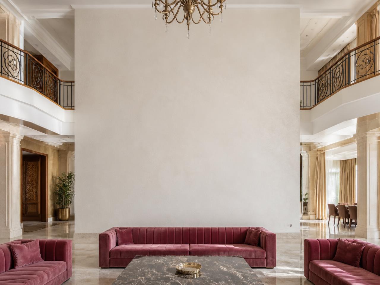 Villa Living Hall interior mockup