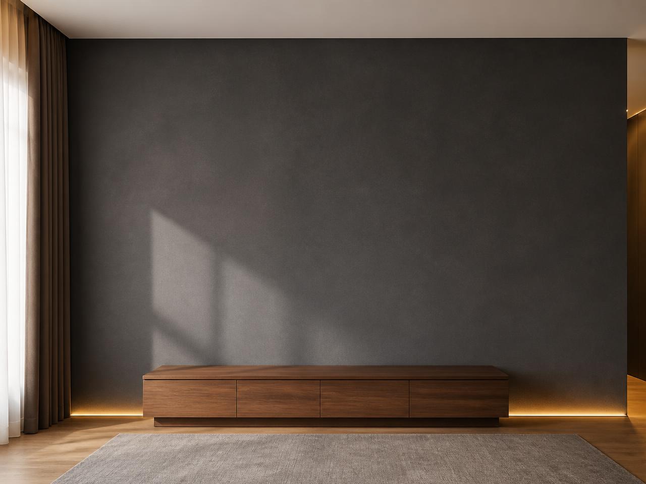 Charcoal TV Unit Wall